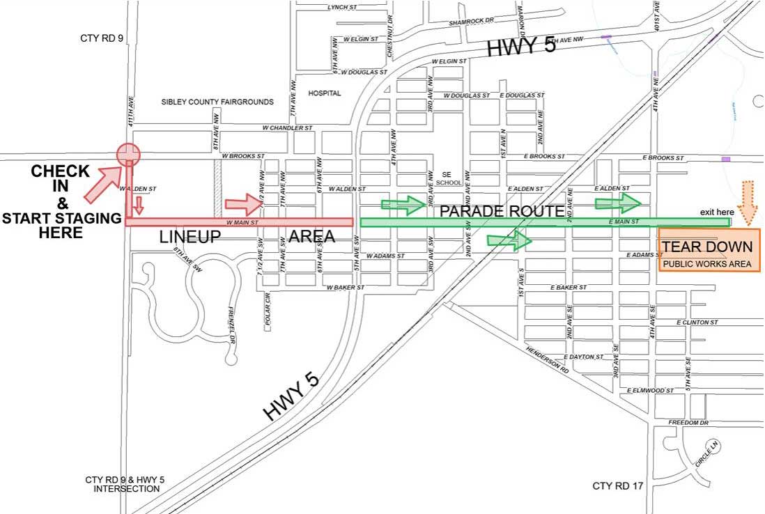 2023 Arlidazzle Parade Route